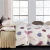 plant or solid designs flannel 4pcs bedding sets for four seasons