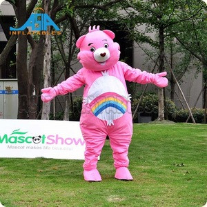 Plush Pink Bear&#39;s Walking Pikachu Mascot Costume Cartoon Dinosaur Animal Mascot-costumes For Adults Guangzhou