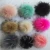 plush size 15cm raccoon fur pompom/raccoon fur ball snap/faux fur pom pom for hats