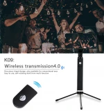 Popular custom shooting extended selfie stick tripod with mirror flexible rotation 360 selfie stick