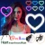 Import Portable dimmable 19 inch heart-shaped RGB studio photography photo makeup selfie LED rainbow ring light with tripod stand from China