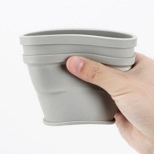 Portable dishwasher safe Silicone Collapsible Cups Folding Travel Camping Cup with Lids Colorful Expandable Drinking Cup