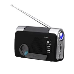 Portable Hand Crank Dynamo Rechargeable FM WB Radio with Emergency Light and Phone Charger