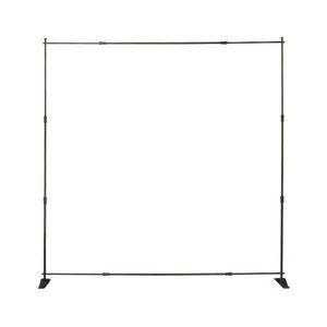 Portable roll up poster advertising telescopic display rack
