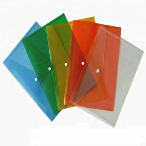 PP Document Envelop My Clear Bag File Folder With Snaps Buttons