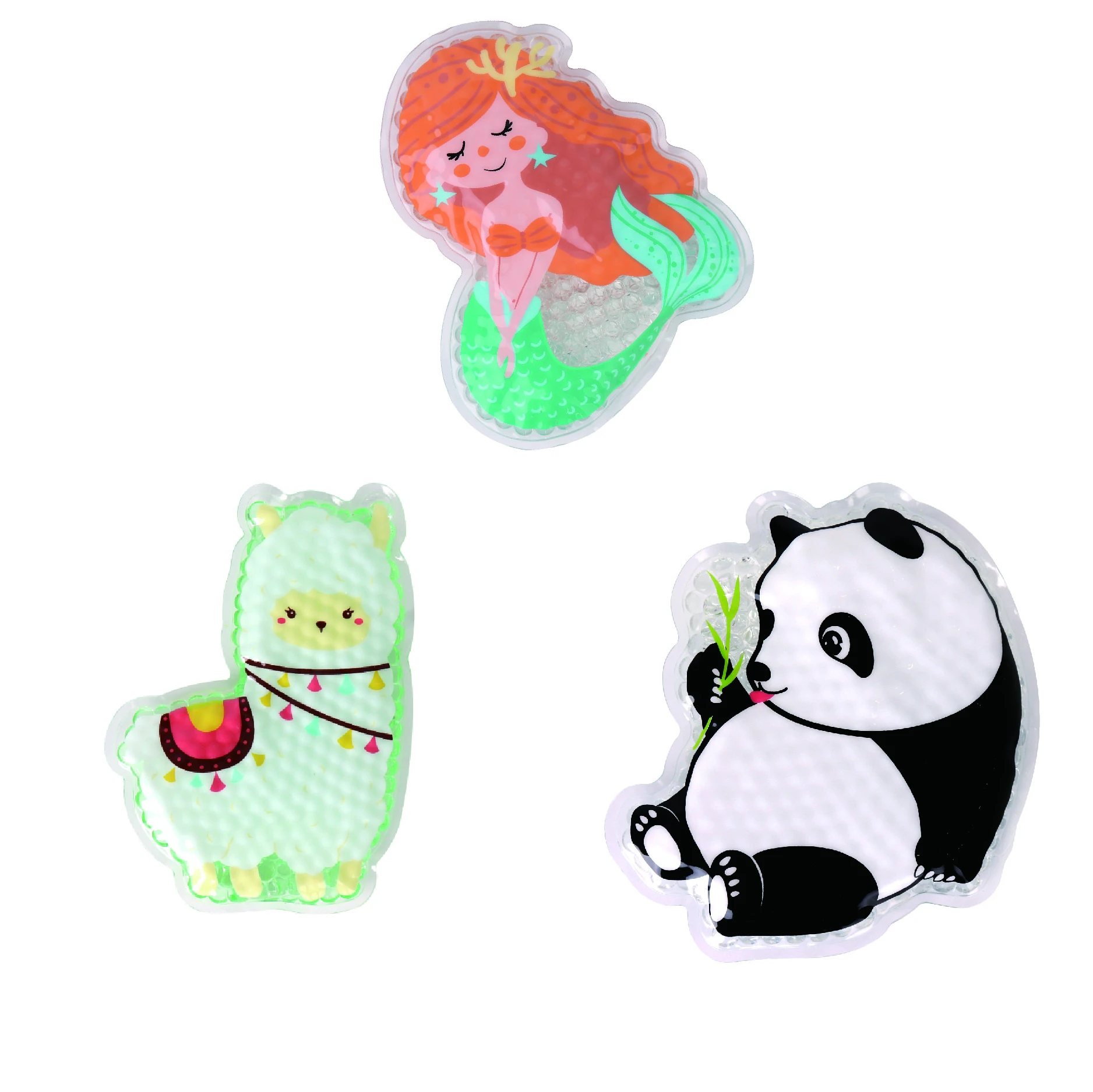 printed cold hot gel kids cute pad  soothing therapy microwave heated gel pad mini cooling ice pack
