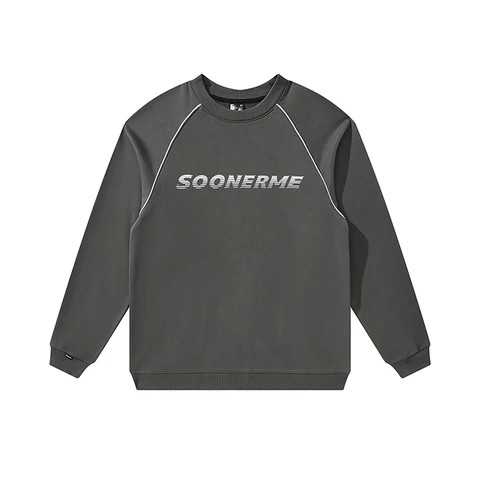 Private Label Printing Raglan Women Thick Sweatshirt Unisex Crew Neck Sweatshirts With Pining