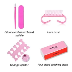 Professional 3D Nail tools Supplies with Glitter Rhinestones Brushes Nail Dotting Pen and lamp DIY Nail Art Kit Decoration