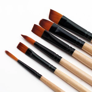 Professional Acrylic Artist Paint Watercolor Oil Painting Acrylic Paint Brushes /6PCS Synthetic Hair