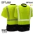 Import promotion 100%polyester airport t shirt high visibility reflective safety shirts for men workwear with black bottom uniform ppe from China