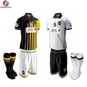 Promotion sublimation print soccer jerseys football uniform sets for teams cheap online