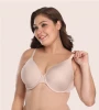 Pure Color Cotton Nylon Thin Cup Breathable Big Size Brassiere J Cup Europe Women Push Up Bra Plus Size
