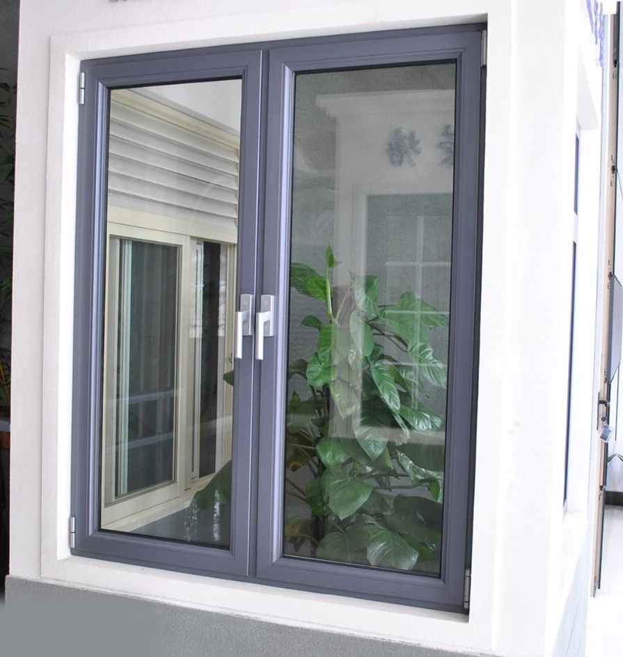 Push Out Aluminium Doors Windows thermal break patio insulated aluminium floor to ceiling glass windows
