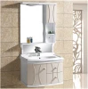 PVC Wall-mounted Bathroom with Decorative Pattern Vanity Cabinet