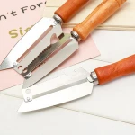 Q1362 Sugarcane Peeler Knife Double Function Sharp Fast and Easy Peel Kitchen Fruit Vegetable Tools