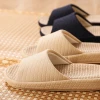 QEO Women Slippers Soft Open Toe Anti-Slip Indoor Outdoor Linen Casual Home Shoes slippers