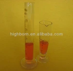 Quartz graduated glass cylinder