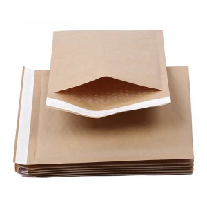 Recycleable kraft paper packaging bubble wrap envelope