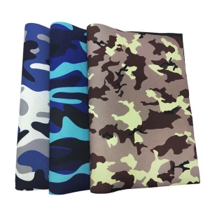 Recycled 2mm Camo Sublimation Printed Neoprene Fabric Meter Neoprene Textile Fabric