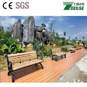 Recycled wood plastic composite outdoor bench apply to outer building construction