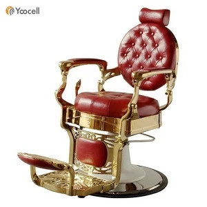 Red Hair Salon Chair Styling Heavy Duty Hydraulic Pump Barber Chair Beauty Shampoo Barbering Chair