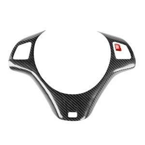 Red M Sport Keyboard+Carbon Fiber Sticker Steering Wheel Cover For BMW 3 Series E90 E92 E93 M3 Car Trim Interior Accessory