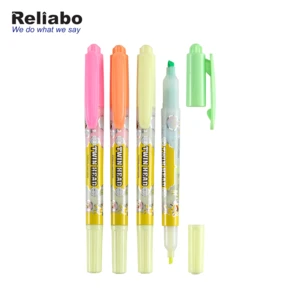 Reliabo Hot Selling Products Customized New Design Multi Colorful Dual Tip Highlighters