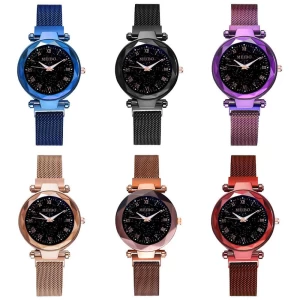 relogio feminino Fashion women watches Luxury reloj mujer Convex Glass Quartz Mesh Belt With Magnetic Buckle Ladies Watch yw30