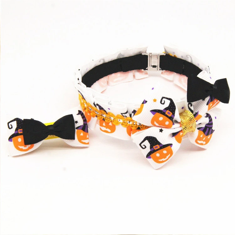 retails stock Halloween small Pet cat banners bow tie accessories decoration cravat  neckerchief dog scarfs bow tie