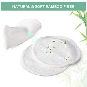 Reusable Makeup Remover Pads Organic Bamboo Cotton Zero Waste Make Up Pad Facial Cleansing Cloths Washable