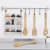 Import Reusable wood bamboo kitchen tools cooking utensil set with holes from China