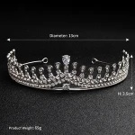 Rhinestone Queen Princess Zircon Crown Women Wedding Party Diadem Headpiece Bride Tiaras For Hair Jewelry Ornaments (KH018)