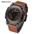 Import RISTOS 9341 New Design Men&#39;s Watch Quartz Leather Strap Sport Digital Watches For Men from China