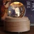 Import Romantic Christmas gifts custom wooden base rotating resin crystal ball music boxes from China