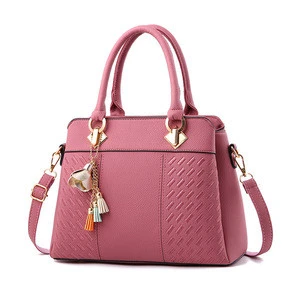 Sac a Main Femme Dropshipping Lichee Leather Tassel Design Women Top Handle Shoulder School Bags Custom Satches Handbags