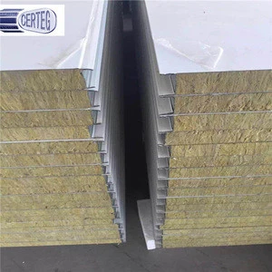 sale faster china factory corrugated steel rockwool sandwich panel for roof top