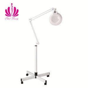 Salon Facial Magnifying Lamp 5 diopter with Rolling Floor Stand Adjustable Magnifying Light (C002)
