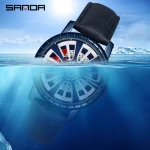 SANDA Rim Hub Watch Custom Design Sports Car Rim Sports Watch Waterproof Creative Male Watch Mens Wheel Wristwatch Clock