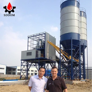 SDDOM brand hzs 25 to 180 m3/h  ready mix cement machine  fixed stationary concrete batching plant