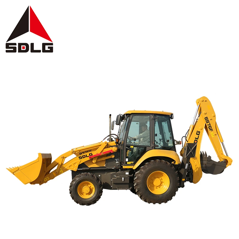 SDLG B876F farm machinery small backhoe mini tractor loader with front end loader attachments