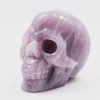 Selling high quality natural folk crafts healing stone lavender rose quartz crystal skulls for home decoration