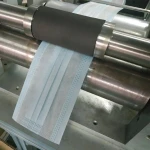 Semi automatic 3 ply nonwoven fabric disposable dust face mask blank making machine