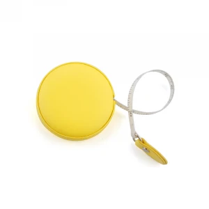 Sewing Tape Measure Leather Retractable Body Measuring Tape 150CM 60 Inch Tailor PU Tape Measure with Push Button Round