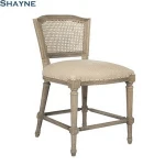 Shayne Odm Manufacturer Luxury Customize Living Room Brown Fabric Hardwood Frame Nailheads Classic Fancy Restaurant Chairs