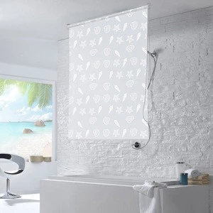 Shower  roller Blind shower Curtain water proof PEVA eco-friendly material shower rolling curtain  bath curtain for Bathroom