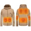 Sidiou Group Electric Heated Ski Coats USB Waterproof Trekking Softshell Jacket Hiking Mountain Heating Jackets