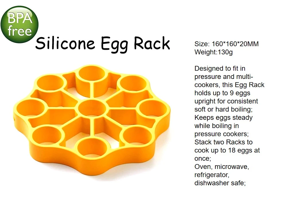 Silicone Egg Rack for Pot or Electric Pressure Cookers Eggs Holder and Boiler Egg Tray