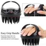 Silicone Head Scrubber Dandruff BrushSilicone Bristle Hair Scalp Massager Shampoo Brush
