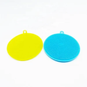 Silicone products Double-sided Soft brush Bath supplies multiple color silicone rubber Supermarket wholesale factory use