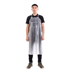 Sleeveless PVC apron for cleaning use can be printed un-disposable apron and oversleeve